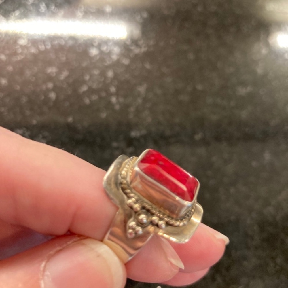 Ruby antique ring - Picture 4 of 6